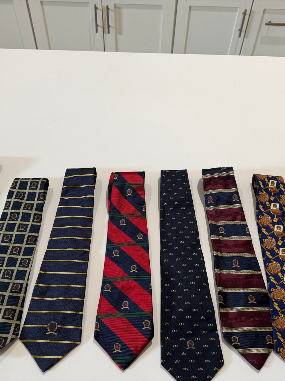 Lot of Tommy Hilfiger Navy, Red and  Silk Ties